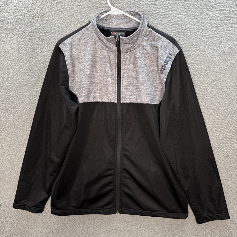 And1 Jacket Adult Medium Black Gray Windbreaker Streetwear Basketball Full Zip‎